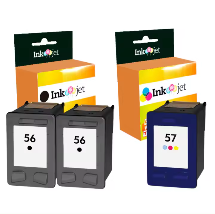 Cartuchos de Tinta HP 56 y 57 - Pack Ahorro Negro y Tricolor - 1