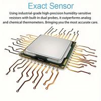 1 termómetro e higrómetro digital: monitor preciso de temperatura y humedad para interiores con pantalla LCD de fácil lectura, íconos de comodidad, múltiples opciones de montaje, funciona con batería, para el hogar, la oficina, la jardinería, higrómetro - details 11