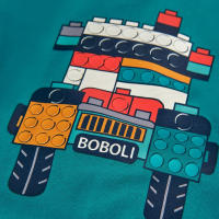 Boboli Camiseta punto básica de niño 307044 4645 TURQUESA ropa niños Winter BOBOLI ROYALE CORDONETS - details 4