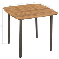 vidaXL Set de muebles de comedor de jardín 5 piezas de ratán negro - details 7