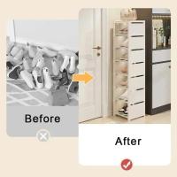 Estante Ajustable Para Zapatos Moderno Y Sencillo Organizador De Múltiples Capas Resistente Para Esquina De Pared Pequeño - details 1
