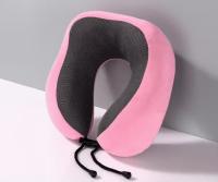 Almohada de viaje suave en forma de U, cojín Cervical de espuma viscoelástica para el cuello y el avión - details 3