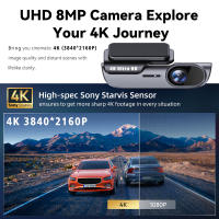 Cámara DVR De Coche UHD 4K 3840x2160P Con WIFI Grabador De Video De Conducción Monitor Nocturno Black Box 24 Horas Vigilancia - details 2