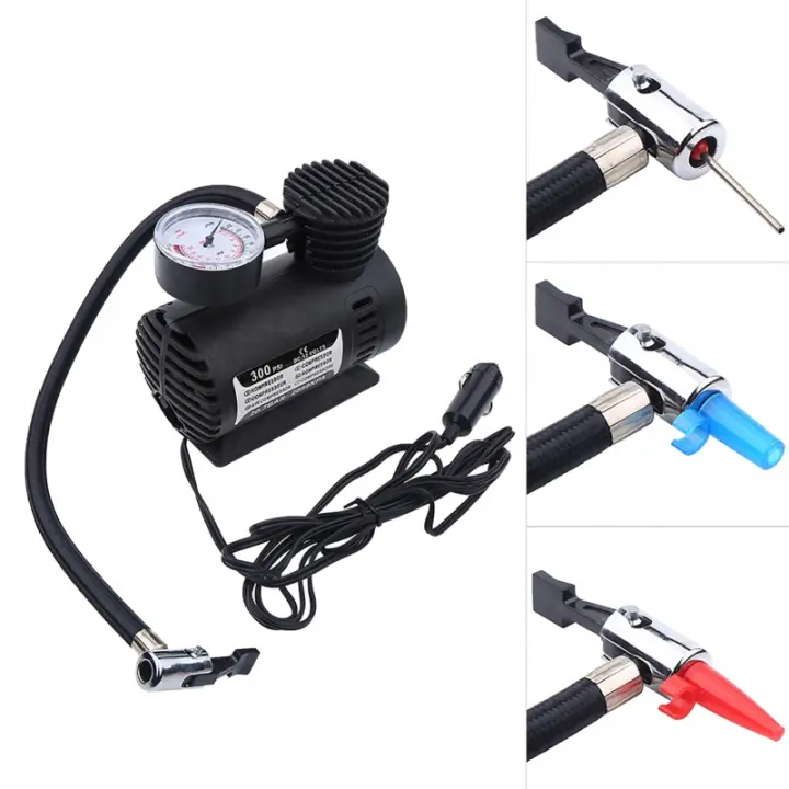 Mini Compresor De Aire Eléctrico Para Neumáticos 12 Voltios 300 PSI Pump Inflador De Neumáticos Para Coche - 1