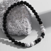 Salircon Pulsera Elástica Para Hombre Moda Hip Hop Con Cuentas De Acrílico Y Vidrio Pulsera De Cuerda Para Fiestas Joyería De Decoración - details 5