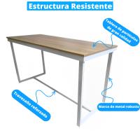 Meyvaser Mesa despacho, oficina, ordenador, escritorio 120cm color cambria blanco - details 2