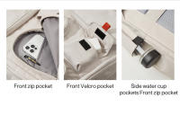 Mochila Mixi Exterior Impermeable Para Viajes 18 Pulgadas Rucksack Unisex Con Compartment Para Laptop Colores Blanco Negro Azul - details 13