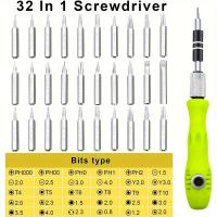 Juego De Destornilladores 33 En 1 Phillips Torx Hexagonal Precisión Para Reparación Manual De iPhone PC Cámara Reloj Gafas Herramienta Multifuncional Antideslizante Magnética Con Mango - details 0