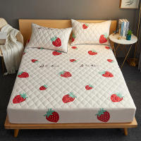 Sábana Impermeable Con Cinturones Elásticos Tamaño Queen/King Color Sólido Protector De Matrícula Para Cama Doble - details 12
