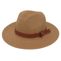 Sombrero De Paja De Verano Panama Tejido De Hierba Transpirable Estilo Europeo Y Americano Sombrero De Sol Para Playa Casual Para Mujeres - details 2