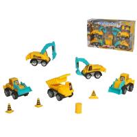 Gerimport Set 9 piezas vehículos de construcción tractores y grúas - details 1