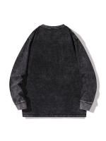 Camiseta De Algodón Grueso Para Hombre Retro Y Amplia Estilo Coreano Y2K Con Mangas Largas Y Cuello En V Para La Calle Alta - details 24