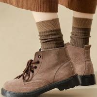 7 Pares De Calcetines Colorbloque Crew Cómodos Y Suaves Medio Tubo Para Mujer Calcetines Casuales De Algodón Y Poliéster - details 2
