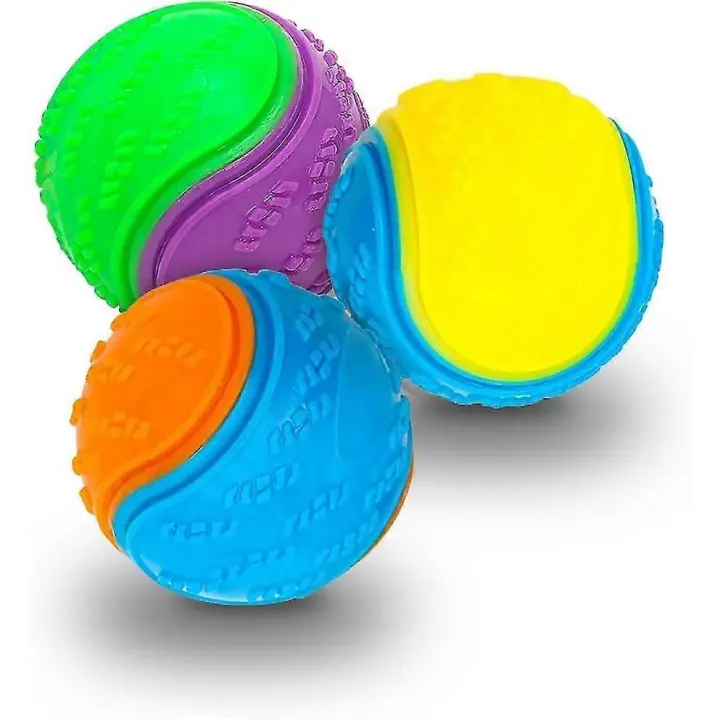Bola de Perro chillona de 3 piezas, Juguetes de bola de Perro de Scoopy Doo Limpieza de dientes - 1