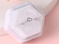 Anillo Elegante Para Mujer Joyería Sencilla Y Llena De Amor En Color Oro Rosa Con CZ Regalo Para Novia De Boda Moda Wholesale R210 - details 6