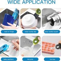 Cepillo De Limpieza 3 En 1 Para Botellas Y Tazas Con Bola De Acero Flexible Cepillo Para Agujeros De Tiras Y Cubiertas De Botella Herramienta De Limpieza Ecológica Multifuncional - details 7
