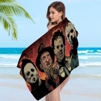Toalla De Baño De Película De Terror Con Diseño De Personaje De Dibujos Animados Kawaii Para Niñas Y Niños Toalla De Playa Para Habitación Absorbente Y Secado Rápido Tamaño 30x60 Cm - details 3