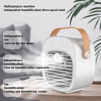 Ventilador de aire acondicionado portátil de 6,6*6,7*3,8 pulgadas, enfriador de aire personal USB, humidificación independiente, 3 velocidades, mini ventilador de aire acondicionado de niebla, adecuado para el hogar, viajes, oficina, exteriores - details 0
