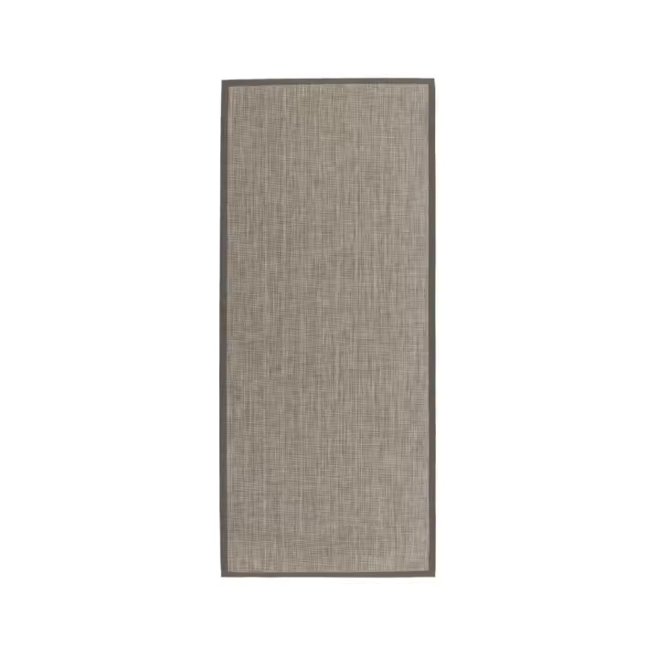 Dcasa Alfombra de polipropileno pasillera para exterior gris de 175x75 cm - 1