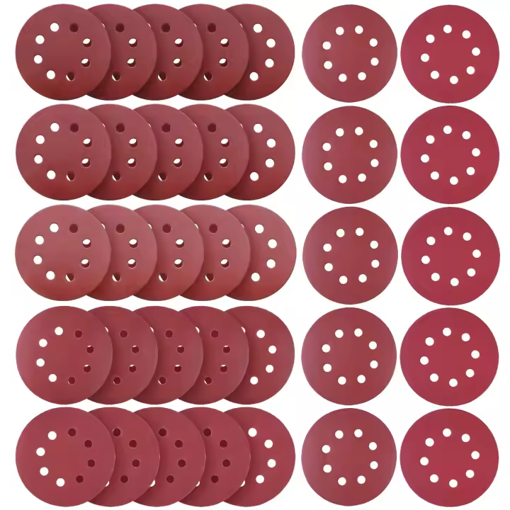 35 discos de lijado de 125mm, trigo 320/400/800/1000/1200/1500/2000, para lijado, Pulido y eliminación de óxido para LIJADORA ORBITAL de 8 metros. - 1