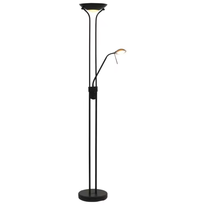 vidaXL Lámpara LED de Pie Regulable Potencia 23W Iluminación Decoración Hogar Color Negro,  Plateado, y mas - 1