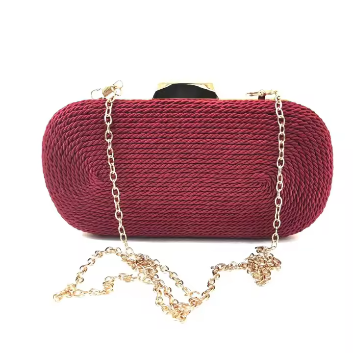 Faylinn Clutch Ovalado - Bolso de Fiesta Mujer - Carteras de Mano Fiesta - Bolso Boda Novia Ceremonias Noche Clutch con Cadena - Medidas 19 cm x 11 cm - 1