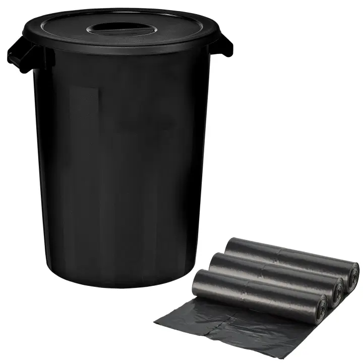 Prosperplast Cubo Industrial 100 Litros + 3X Bolsas de Basura de 10 Unidades WELLHOME - 1