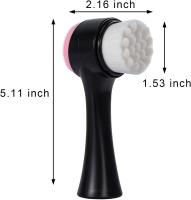 Cuchillo facial 2 en 1, Cuchillo exfoliating de limpieza facial with Cerdas suaves ultrafinas limpieza profunda de Poros - details 3