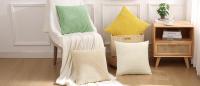 Funda De Cojín De Terciopelo 18x18 Estampado Rayado Para Decoración De Sala De Estar Cama Sofá Suave Cubierta De Cojín Beige Blanco - details 10