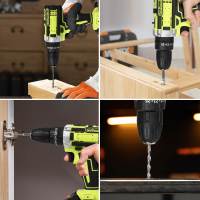 28V Destornillador inalámbrico de alta potencia, taladro eléctrico recargable, batería de litio, velocidad de 1350rpm, herramientas multifuncionales, taladro de impacto - details 9