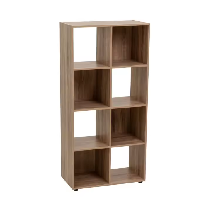 Estantería cubo con estantes de MDF color natural de 60x120 cm - 1