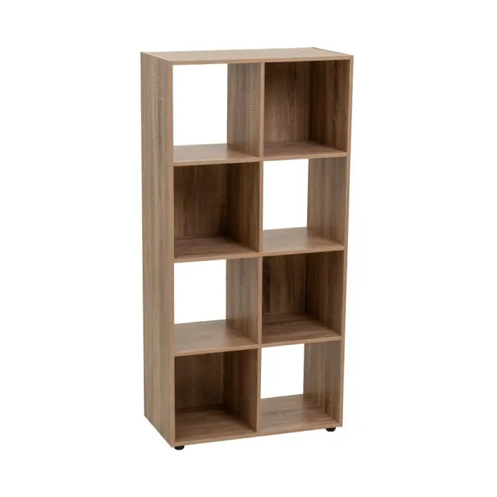 Estantería cubo con estantes de MDF color natural de 60x120 cm - 1