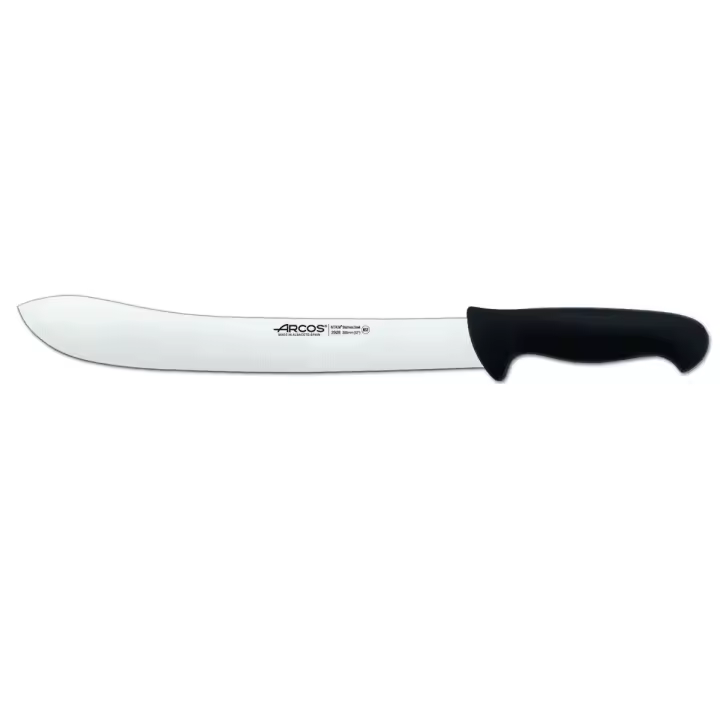Cuchillo de Carnicero Arcos Colour Prof 292825 de Acero Inoxidable Nitrum y Mango Ergonómico de Polipropileno Negro - 1