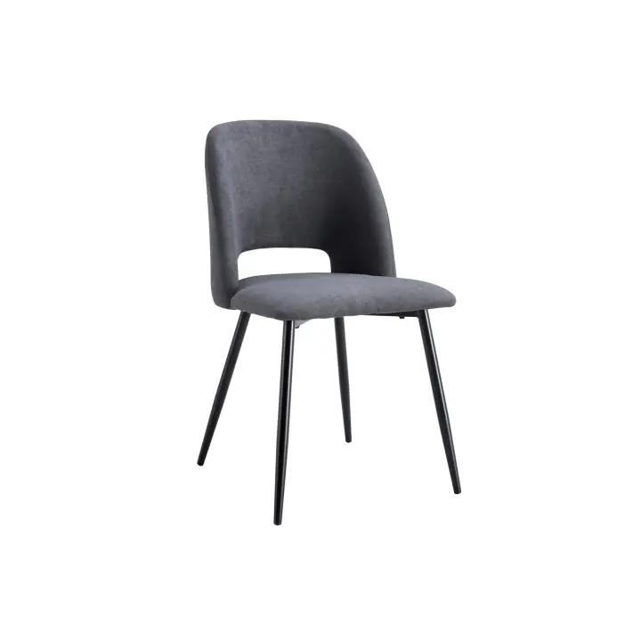 PACK DE 2 UNIDADES DE SILLA COMEDOR VENUS TEJIDO GRIS / NEGRO PRECIO UNITARIO 107,085 €  ADC MUEBLECENTER  Envío Gratuito - 1