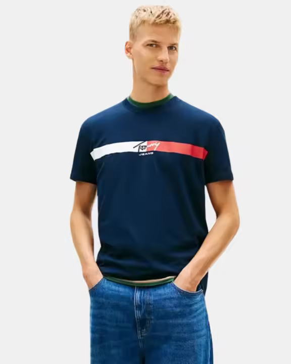TOMMY HILFIGER DM0DM22539C1G Camisetas Manga corta Hombre Azul - 1