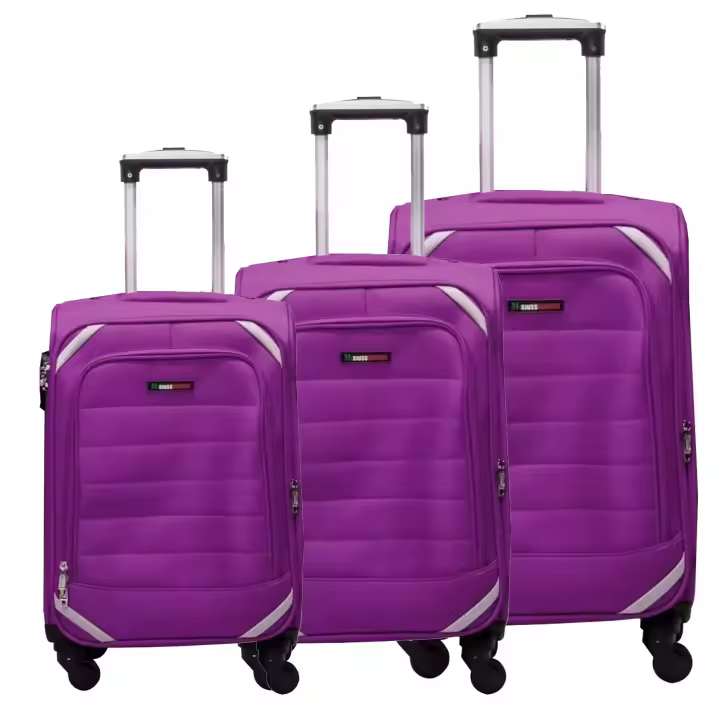 Maleta de viaje 3 Piezas ,de 20, 24 y 28 pulgadas, con carrito de tela Oxford, Maleta de equipaje rodante, Valise, Ligera y Resistente, Cerradura Antirrobo Insertada Combinación de 3 dígitos, Ruedas Silenciosas 360º Giratorias - 1