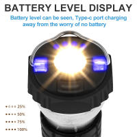 Linterna Recargable LED Super Brillante Multi Funcional Para Camping Luz Portátil De Exterior Essentials Para Viajes Y Trabajo - details 6