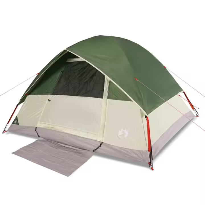 vidaXL Tienda de campaña familiar iglú 6 personas impermeable verde - 1