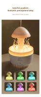 Nuevo humidificador rotatorio de lluvia de medusas con luces de colores, atomización ultrasónica, humidificación por gotas de lluvia, máquina de aromaterapia con forma de nube y seta. - details 5