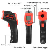 Termómetro Infrarrojo No Contacto -50~600°C Con Puntero Láser Pantalla LCD Digital Para Uso Industrial Y Doméstico - details 3