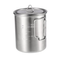 Lixada Taza De Acero Inoxidable De 750ml Con Manijas Plegables Y Tapa Para Camping Senderismo Y Excursiones Al Aire Libre - details 16
