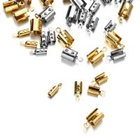 30/50pcs Cuerdas De Acero Inoxidable Doradas Para Pulseras Y Collares Joyería Hecha a Mano Con Tiras De Cierre De Capuchón Y Clip - details 0