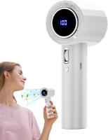 Ventilador de turbo de mano, ventilador portátil de mano, Ventilador portátil de carga USB, Exhibición digital El clima cálido debe tener suministros para el trabajo, acampando el picnic de - details 5