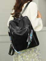 Nueva mochila multifuncional de cuero suave para mujer, estilo retro informal, sencilla y versátil, mochila de PU de gran capacidad - details 13