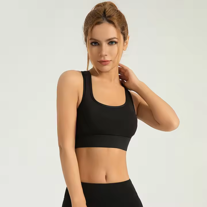El melocotón de pecho El sujetador Deportivo para la parte posterior a prueba de choques de alta resistencia de la yoga de la aptitud de las mujeres se diviértete El sujetador - 1
