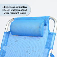 S7 STAR Silla Playa Plegable, Respaldo Ajustable con Cojín Acolchado, Sillón Ligero Multiposiciones Ideal para Jardín Beach Piscina, Silla Portátil Resistente con Apoyabrazos al Aire Libre - details 1