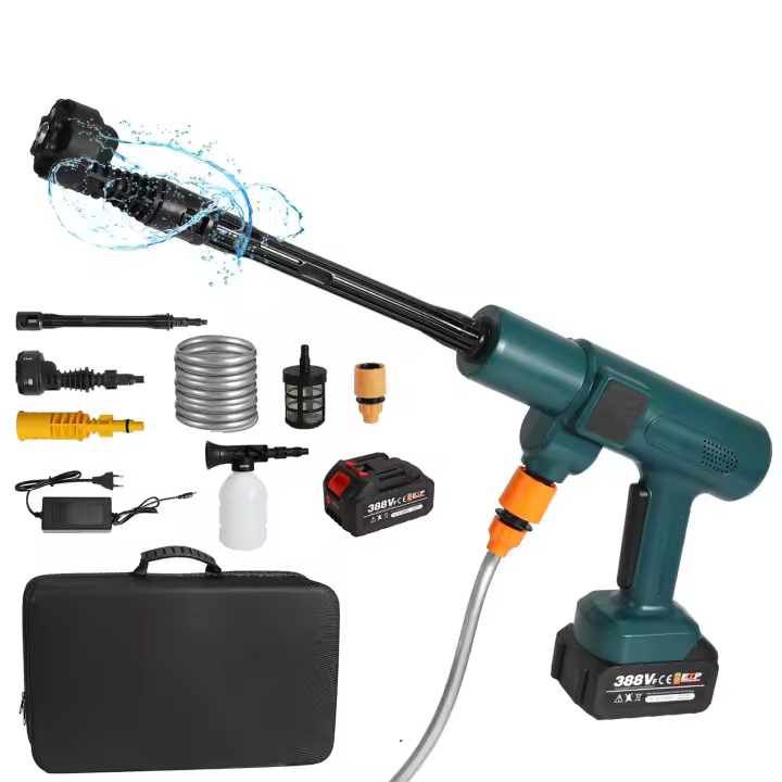 3500W 200Bar Cordless High Pressure Car Washer Spray Water Gun 15000mAh Battery Foam Generator Car Washing Machine for Home - 1