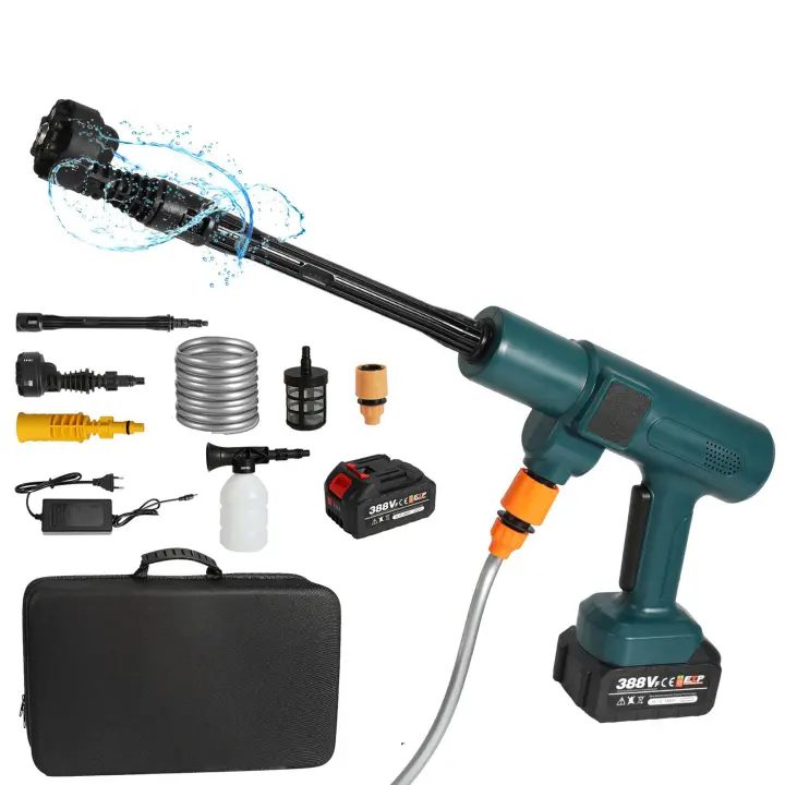 3500W 200Bar Cordless High Pressure Car Washer Spray Water Gun 15000mAh Battery Foam Generator Car Washing Machine for Home - 1
