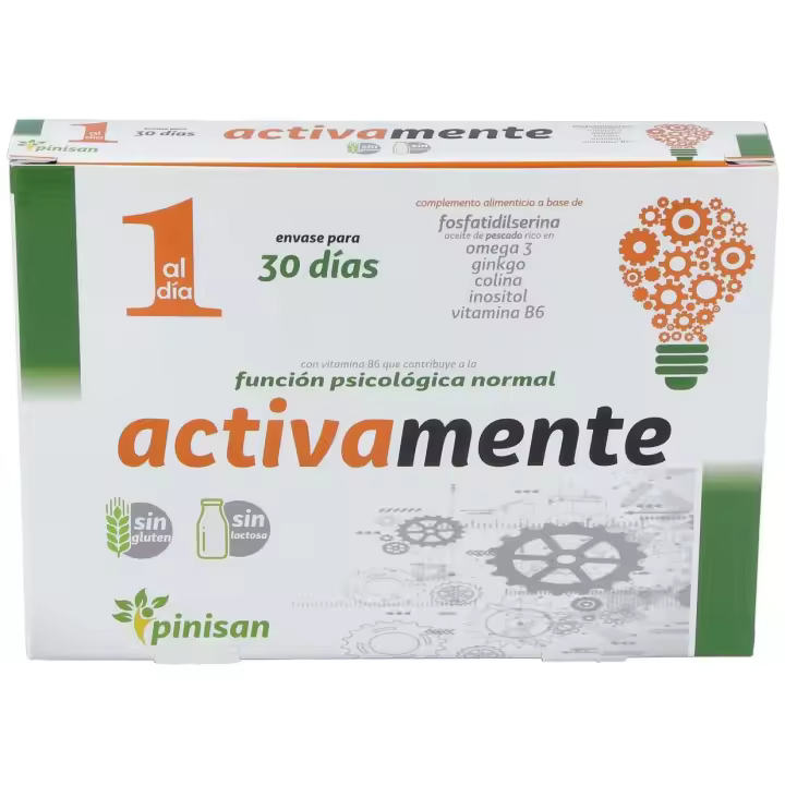 Pinisan Activamente 30 Cápsulas para Funciones Nerviosas y Cerebrales - 1