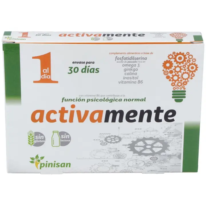 Pinisan Activamente 30 Cápsulas para Funciones Nerviosas y Cerebrales - 1